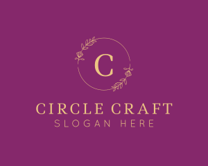 Elegant Floral Wreath logo design