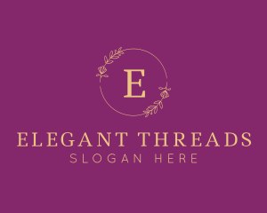 Elegant Floral Wreath logo design