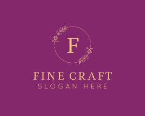 Elegant Floral Wreath logo design