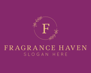 Elegant Floral Wreath logo design