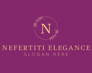 Elegant Floral Wreath logo design