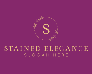 Elegant Floral Wreath logo design