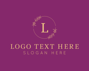 Elegant Floral Wreath Logo