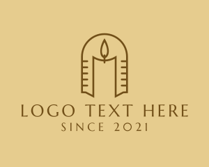 Religious - Arch Candle Ornament logo design