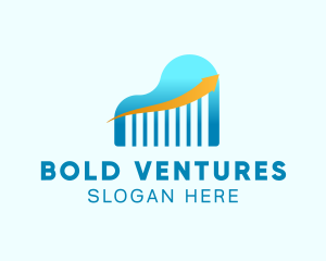 Blue Graph Business logo design