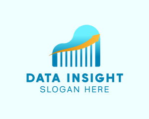 Statistic - Blue Graph Business logo design