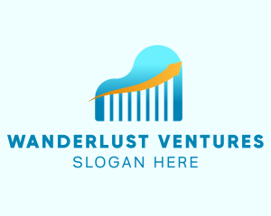 Blue Graph Business logo design