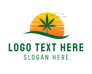 Farming - Weed Sunset logo design