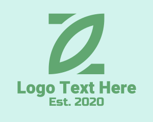 Vegan - Simple Green Leaf logo design
