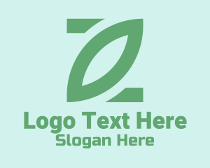 Simple Green Leaf  Logo