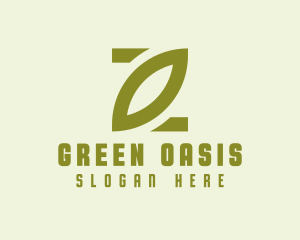 Simple Green Leaf  logo design