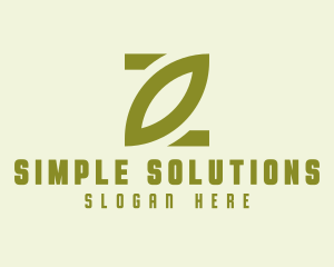 Simple Green Leaf  logo design