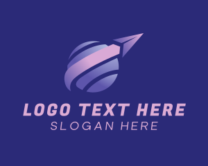 Courier - Globe Arrow Logistics logo design