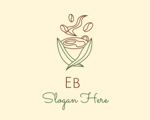 Tea Shop - Minimalist Leafy Coffee logo design
