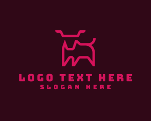 Pink - Generic Bull Cattle logo design