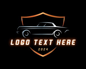 Retro Car - Car Garage Dealership logo design