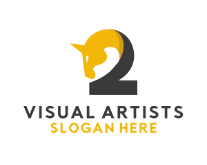 Yellow - Unicorn Number 2 logo design