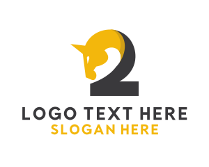 Two - Unicorn Number 2 logo design