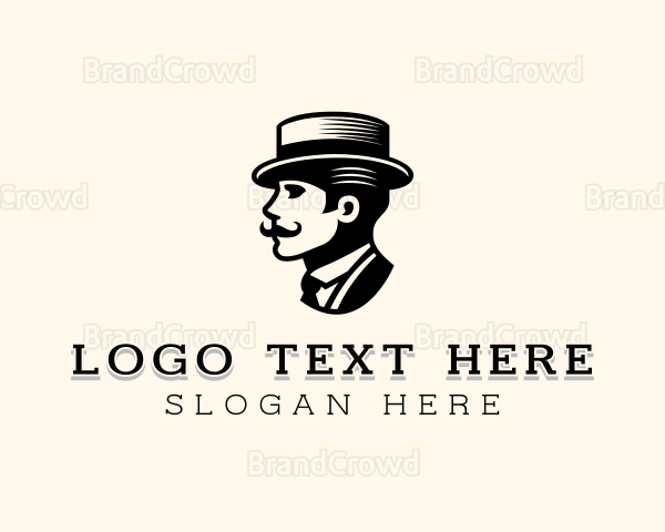 Mustache Gentleman Grooming Logo