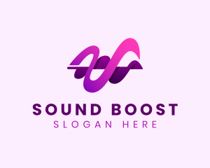 Audio Sound Wave logo design