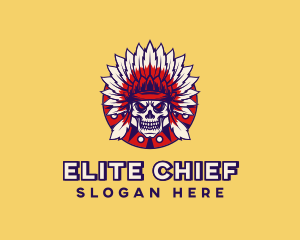 Chief - Apache Skull Gaming logo design