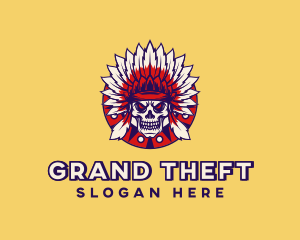 Native - Apache Skull Gaming logo design