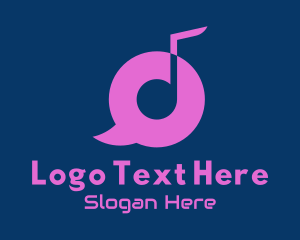 Negative Space - Music Streaming Chat logo design