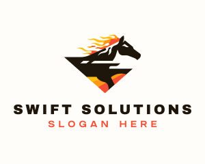 Rapid - Horse Fast Racing logo design