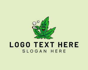 Weed - Cannabis Smoker Marijuana logo design