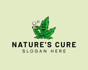 Naturopathy - Cannabis Smoker Marijuana logo design