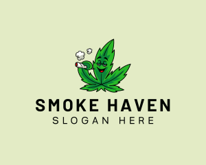 Cannabis Smoker Marijuana logo design