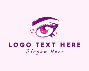 Eyeliner - Lovely Woman Eyelash logo design