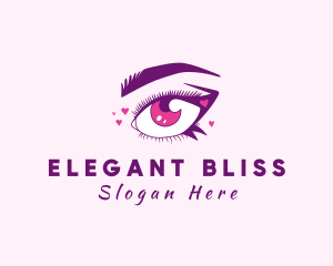 Lovely Woman Eyelash Logo