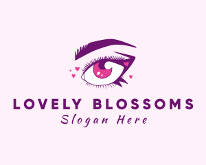 Lovely - Lovely Woman Eyelash logo design