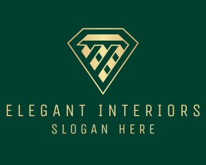 Textile Fashion Diamond  logo design