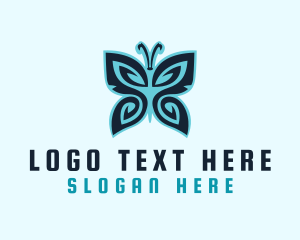 Biology - Pattern Wings Butterfly logo design