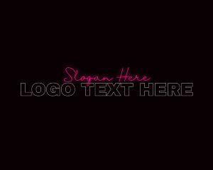 Miami - Night Club Signature Wordmark logo design