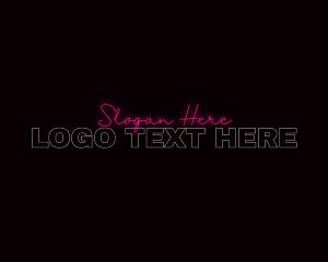 Night Club Signature Wordmark Logo