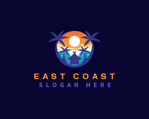 Vacation Beach Travel logo design