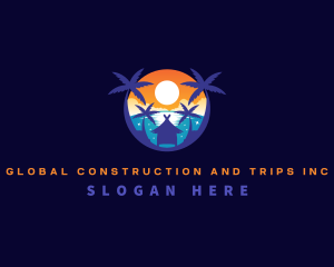 Vacation Beach Travel logo design