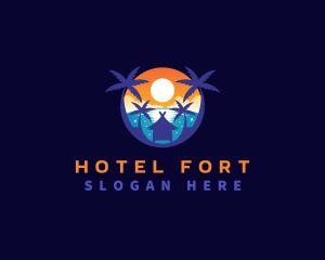 Vacation Beach Travel logo design