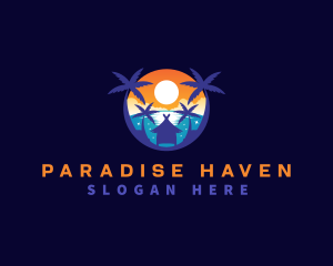 Vacation Beach Travel logo design