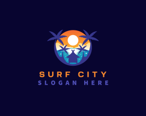 Vacation Beach Travel logo design