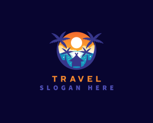 Vacation Beach Travel logo design