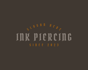 Piercing - Gothic Tattoo Business logo design