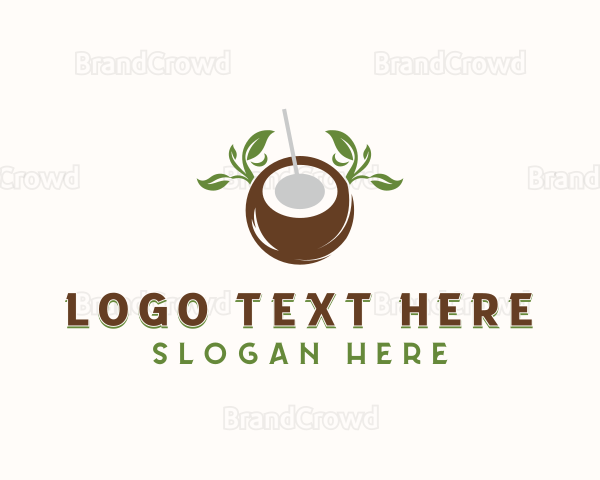 Tropical Coconut Drink Logo