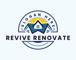 Renovate - Roof House Property logo design