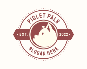 Piglet - Animal Pig Livestock logo design