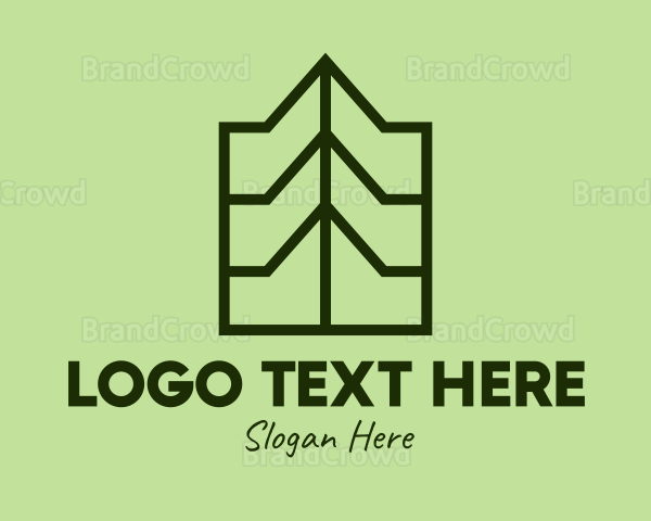 Green Geometric Mountain Logo