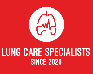 Red Lung Pulse logo design